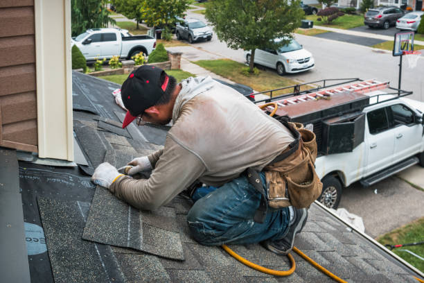Professional Roofing technician working in Brandamore, PA